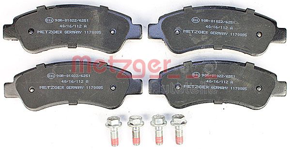 Колодки тормозные дисковые METZGER 1170085