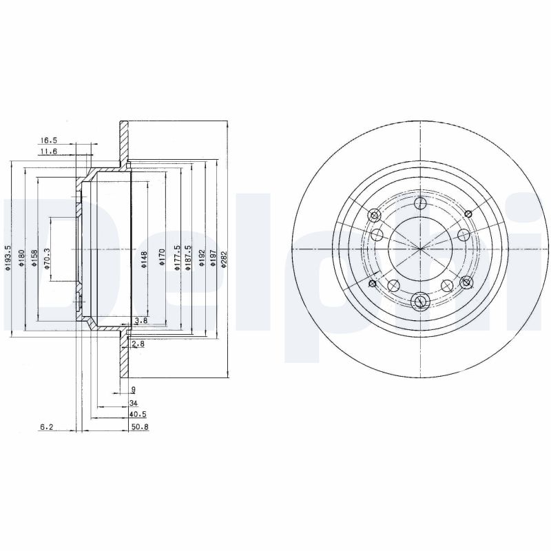 Диск тормозной DELPHI BG3060