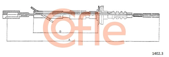 Трос сцепления COFLE 1402.3