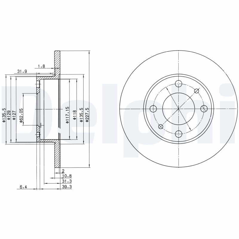 Диск тормозной DELPHI BG2147