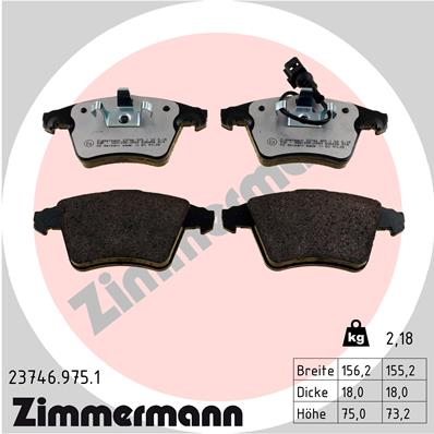 Комплект тормозных колодок дисковый тормоз rdz ZIMMERMANN 237469751