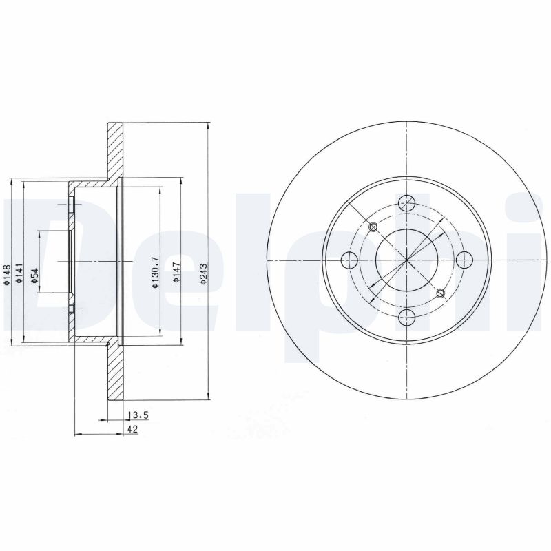 Диск тормозной DELPHI BG2254