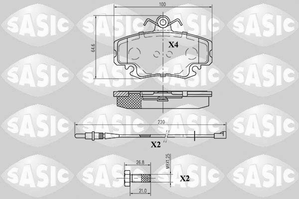 Колодки тормозные дисковые SASIC 6214010
