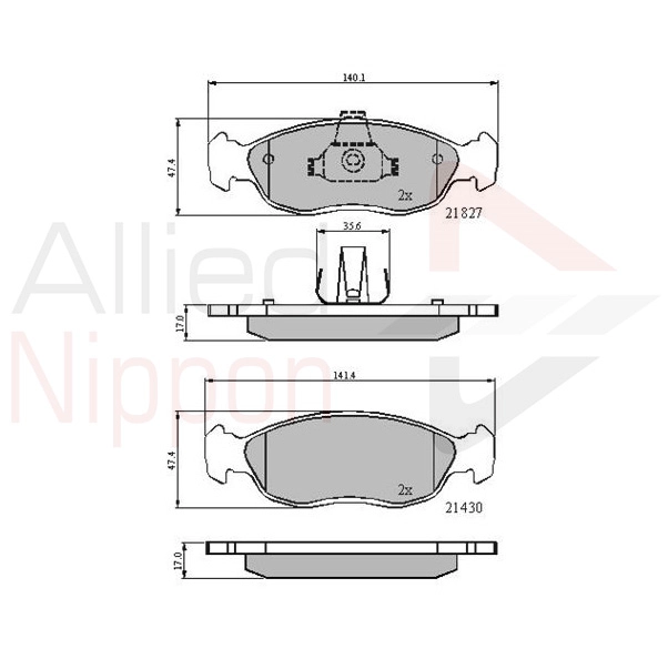 Колодки дисковые ALLIED NIPPON ADB0570