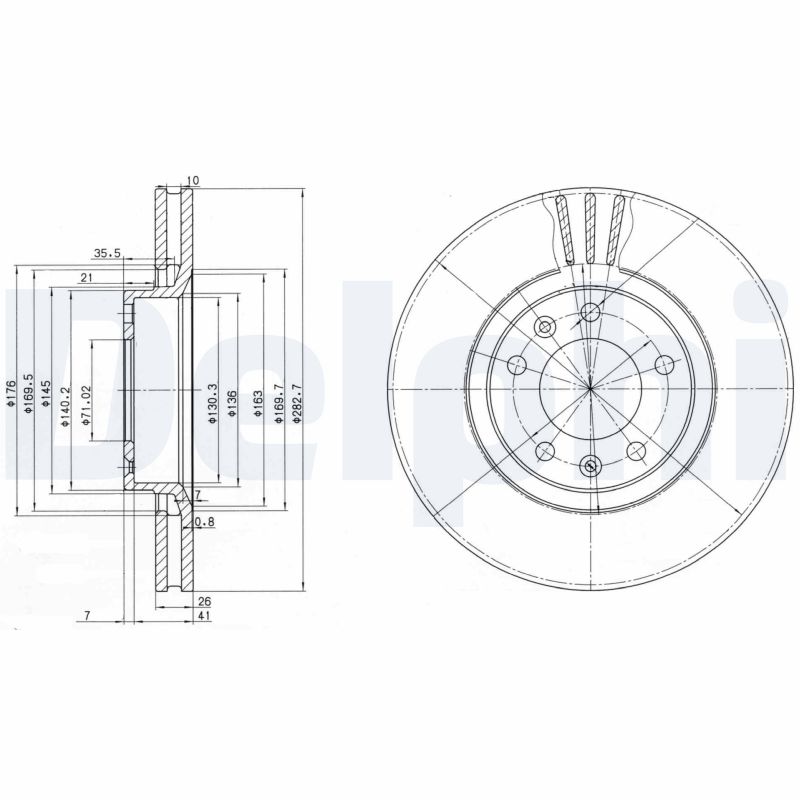 Диск тормозной DELPHI BG2688