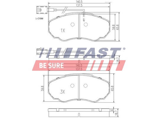 Колодки тормозные FAST FT29107