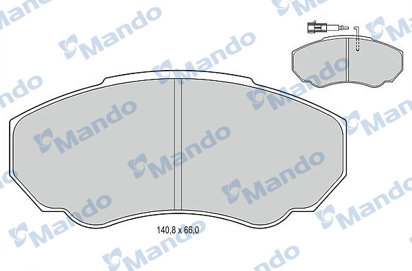Колодки тормозные дисковые MANDO MBF015029