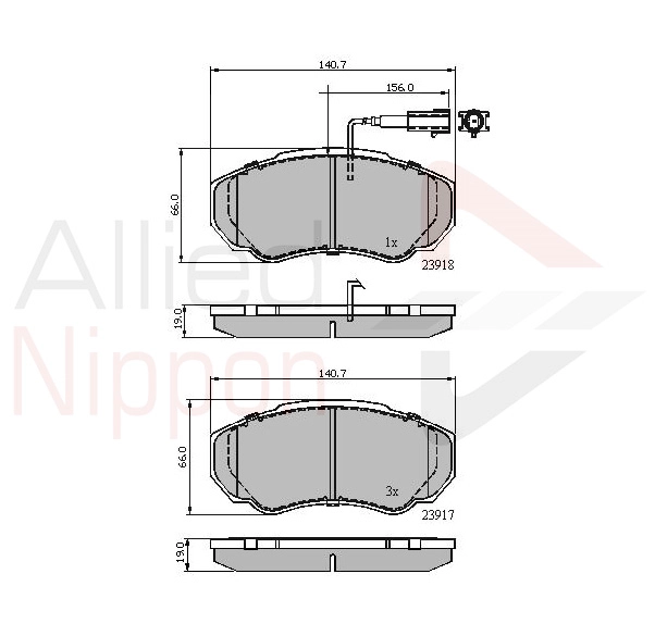 Колодки тормозные дисковые ALLIED NIPPON ADB11040