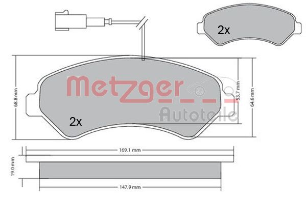 Колодки тормозные дисковые METZGER 1170591