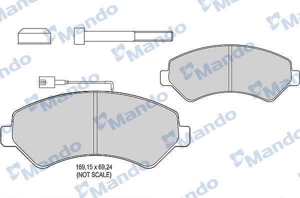 Колодки тормозные дисковые MANDO MBF015039