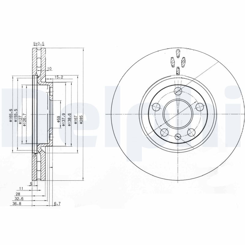 Диск тормозной DELPHI BG3740