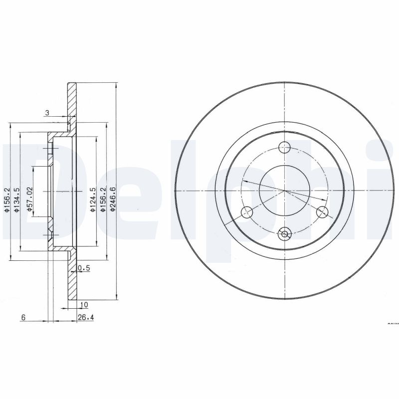 Диск тормозной DELPHI BG2724