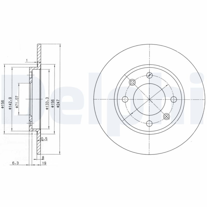 Диск тормозной DELPHI BG2800