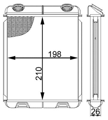 Теплообменник салона MAHLE/KNECHT AH21000S