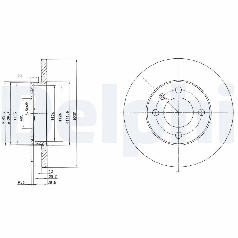 Тормозной диск DELPHI BG2116C