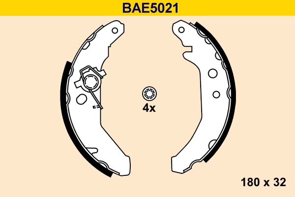 Колодки тормозные барабанные BARUM BAE5021