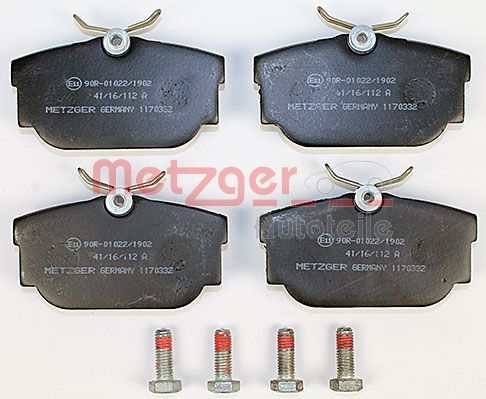 Колодки тормозные дисковые METZGER 1170332