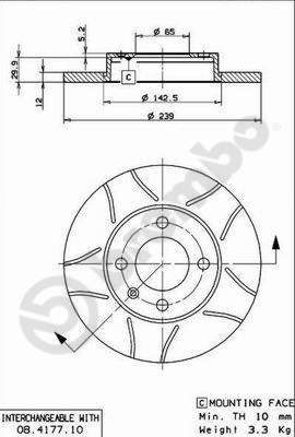 Диск тормозной AP X 10073