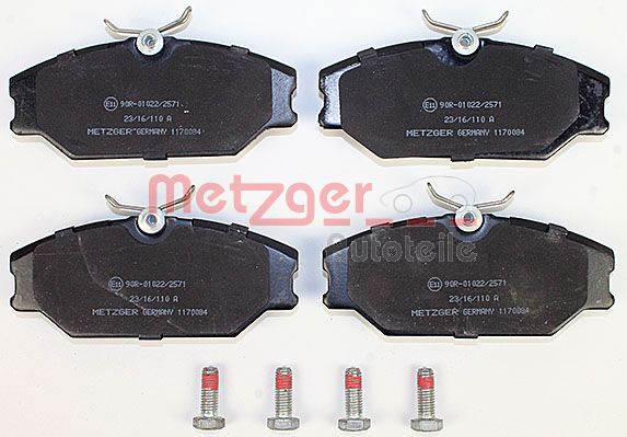 Колодки тормозные дисковые METZGER 1170084