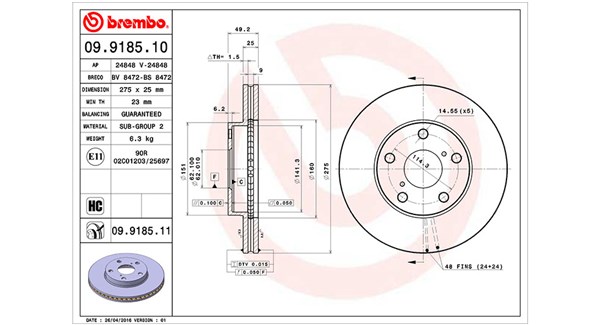 Диск тормозной MAGNETI MARELLI 360406009100