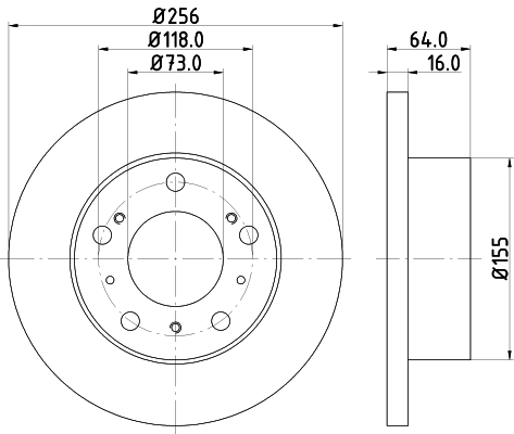 Диск тормозной HELLA/BEHR/PAGID 8DD355101121