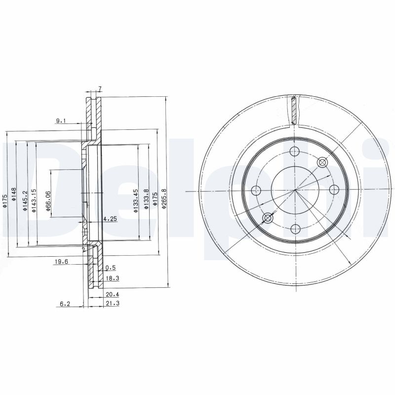 Тормозной диск DELPHI BG2387C