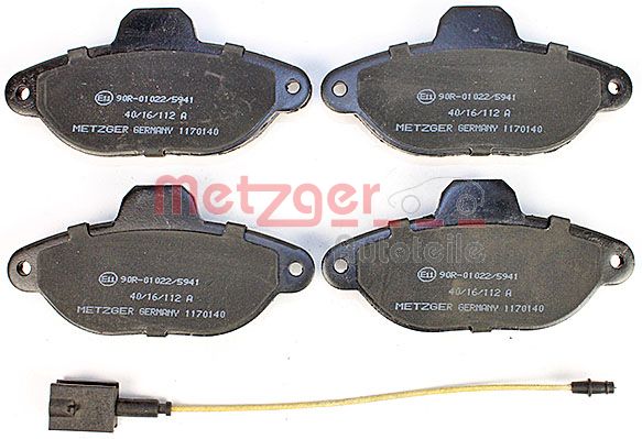 Колодки тормозные дисковые METZGER 1170140