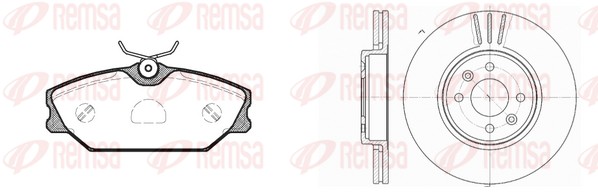Колодки тормозные дисковые REMSA 8208.02