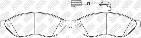 Колодки тормозные дисковые NIBK PN-0474W