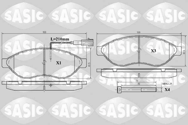 Колодки тормозные дисковые SASIC 6210021