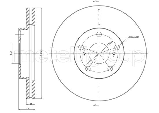 Диск тормозной CIFAM 800-979C