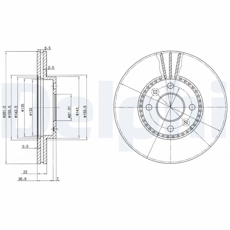 Диск тормозной DELPHI BG2693
