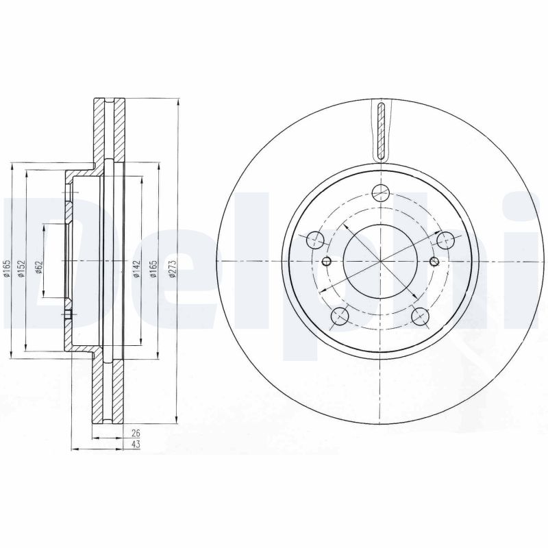 Диск тормозной DELPHI BG4234