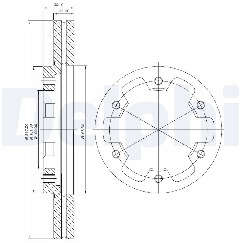 Диск тормозной DELPHI BG3422