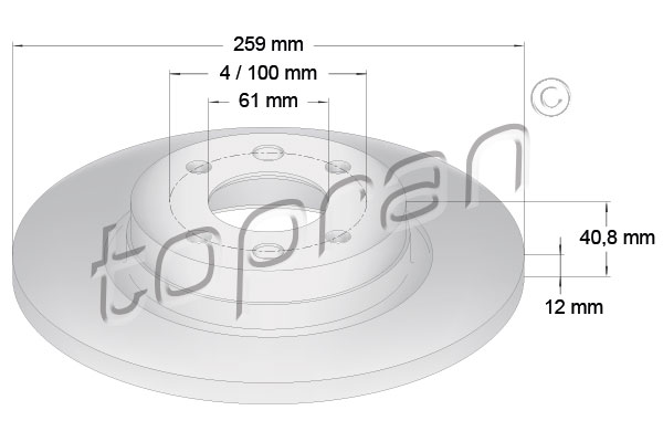 Brake disc HANS PRIES/TOPRAN 701771