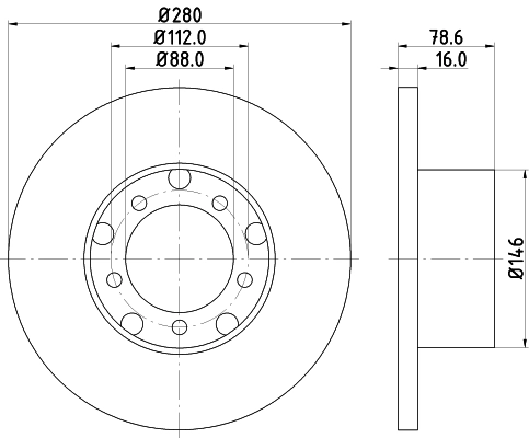 Диск тормозной HELLA/BEHR/PAGID 8DD355100201