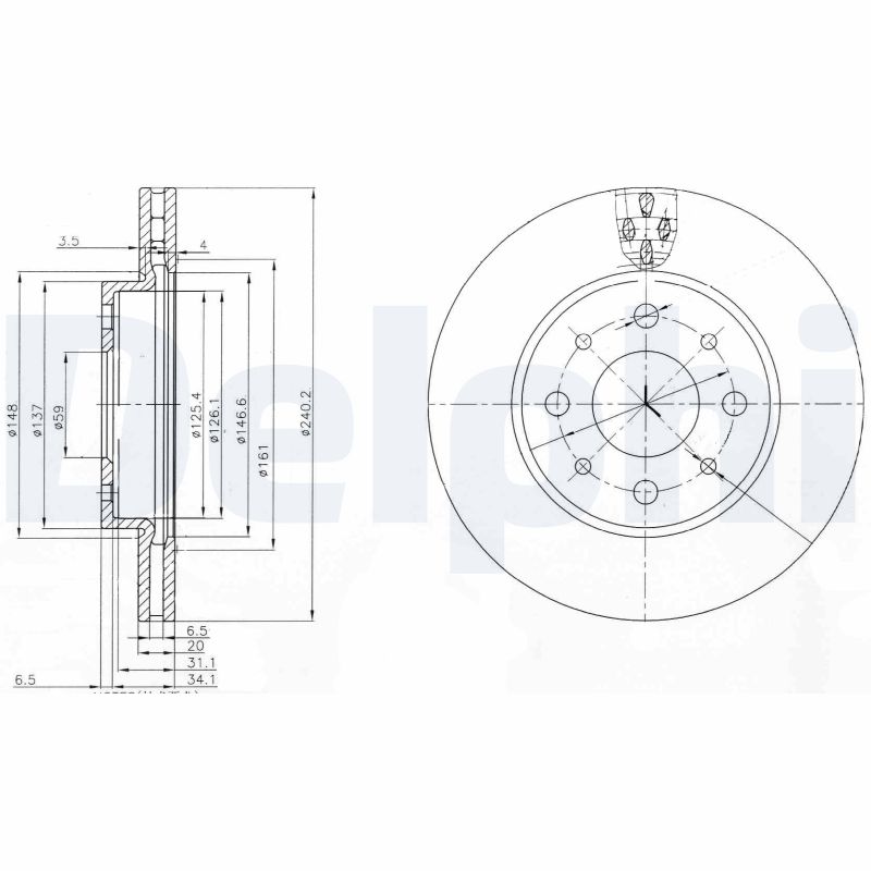 Диск тормозной DELPHI BG3839