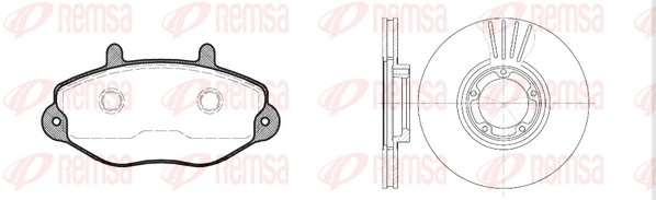 Комплект тормозов дисковый тормозной механизм REMSA 8392.00