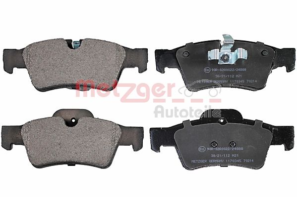 Колодки тормозные дисковые METZGER 1170345