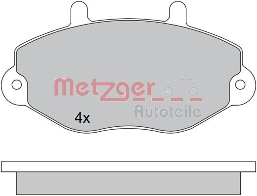 Колодки тормозные дисковые METZGER 1170629