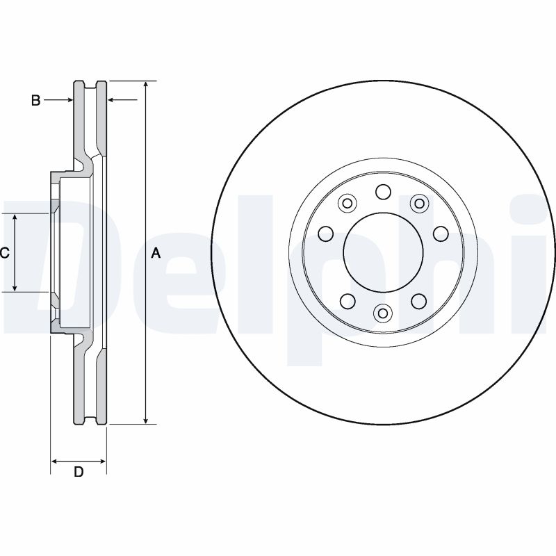 Диск тормозной DELPHI BG4696C