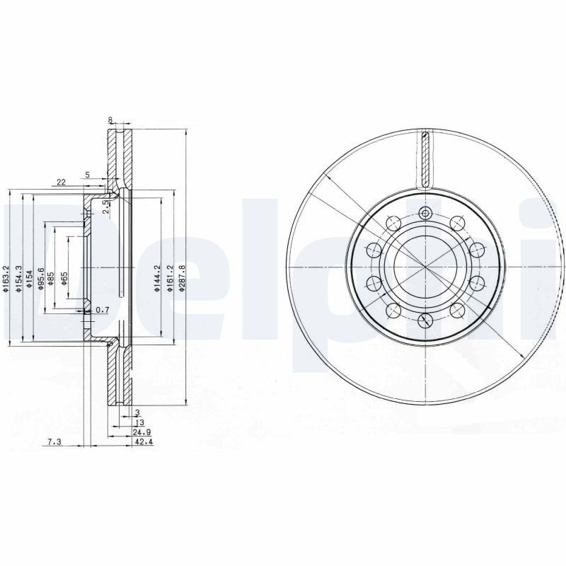 Диск тормозной DELPHI BG3833