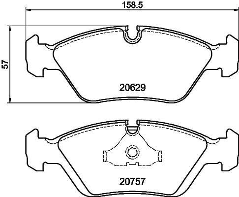 Колодки тормозные дисковые HELLA/BEHR/PAGID 8DB355006-511