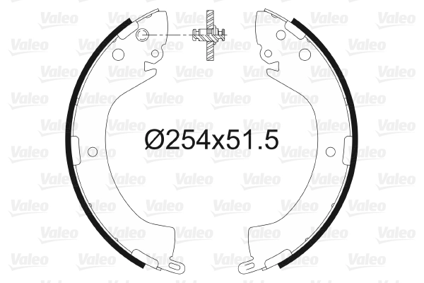 Колодки тормозные барабанные VALEO 564096