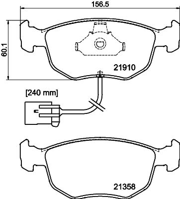 Колодки тормозные дисковые HELLA/BEHR/PAGID 8DB355007-991
