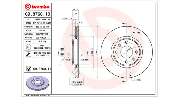 Диск тормозной MAGNETI MARELLI 360406018900