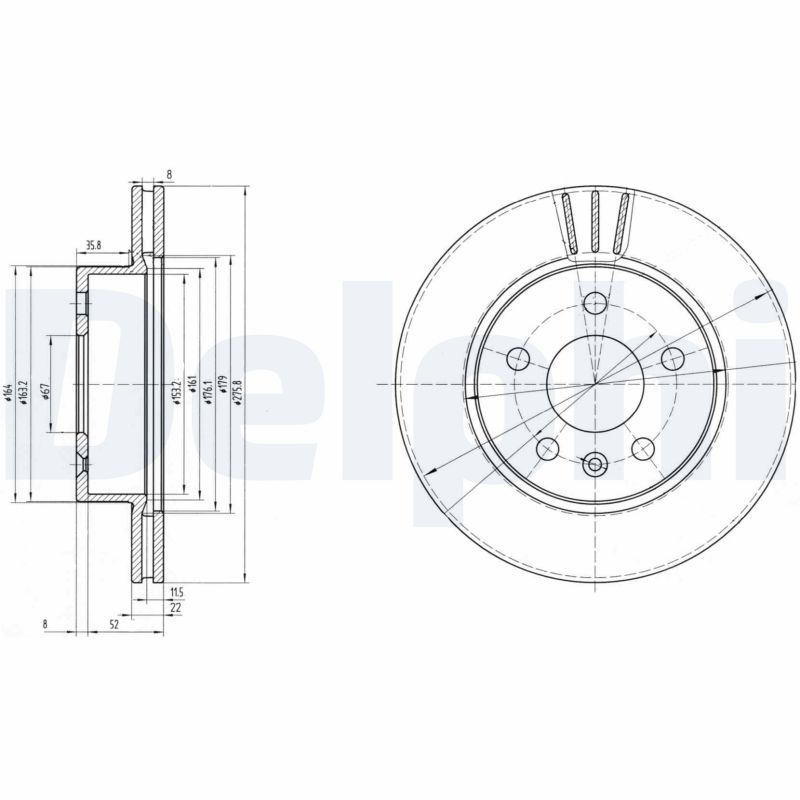 Диск тормозной DELPHI BG3296