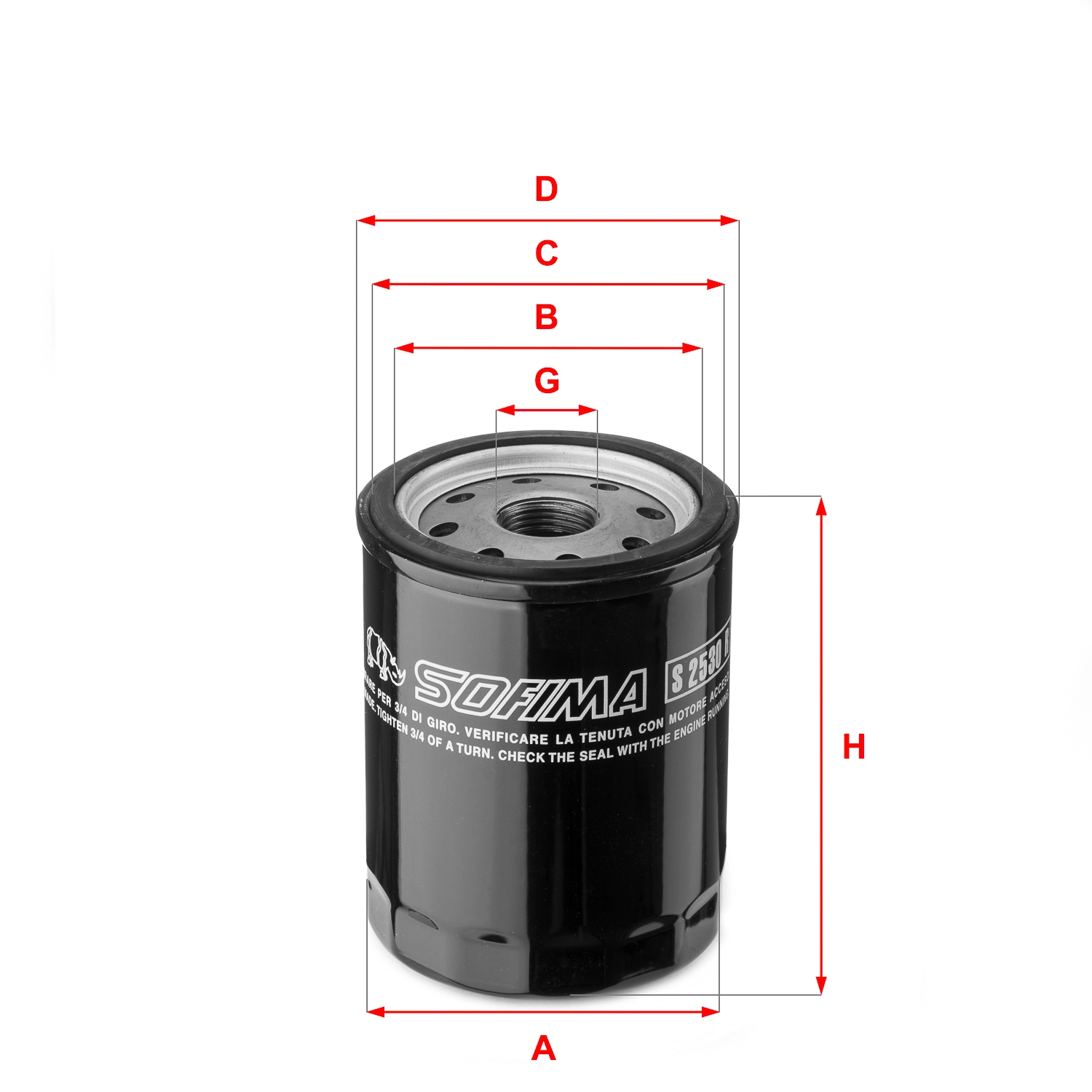 Фильтр масляный SOFIMA S 2530 R