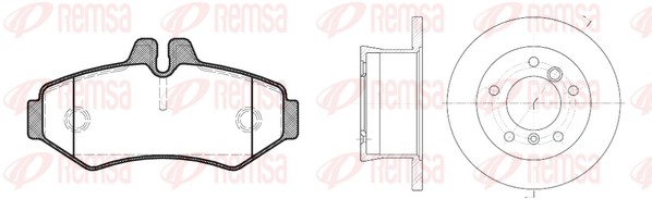 Колодки тормозные дисковые REMSA 8733.01