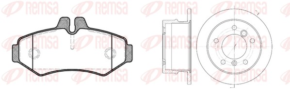 Колодки тормозные дисковые REMSA 8733.00